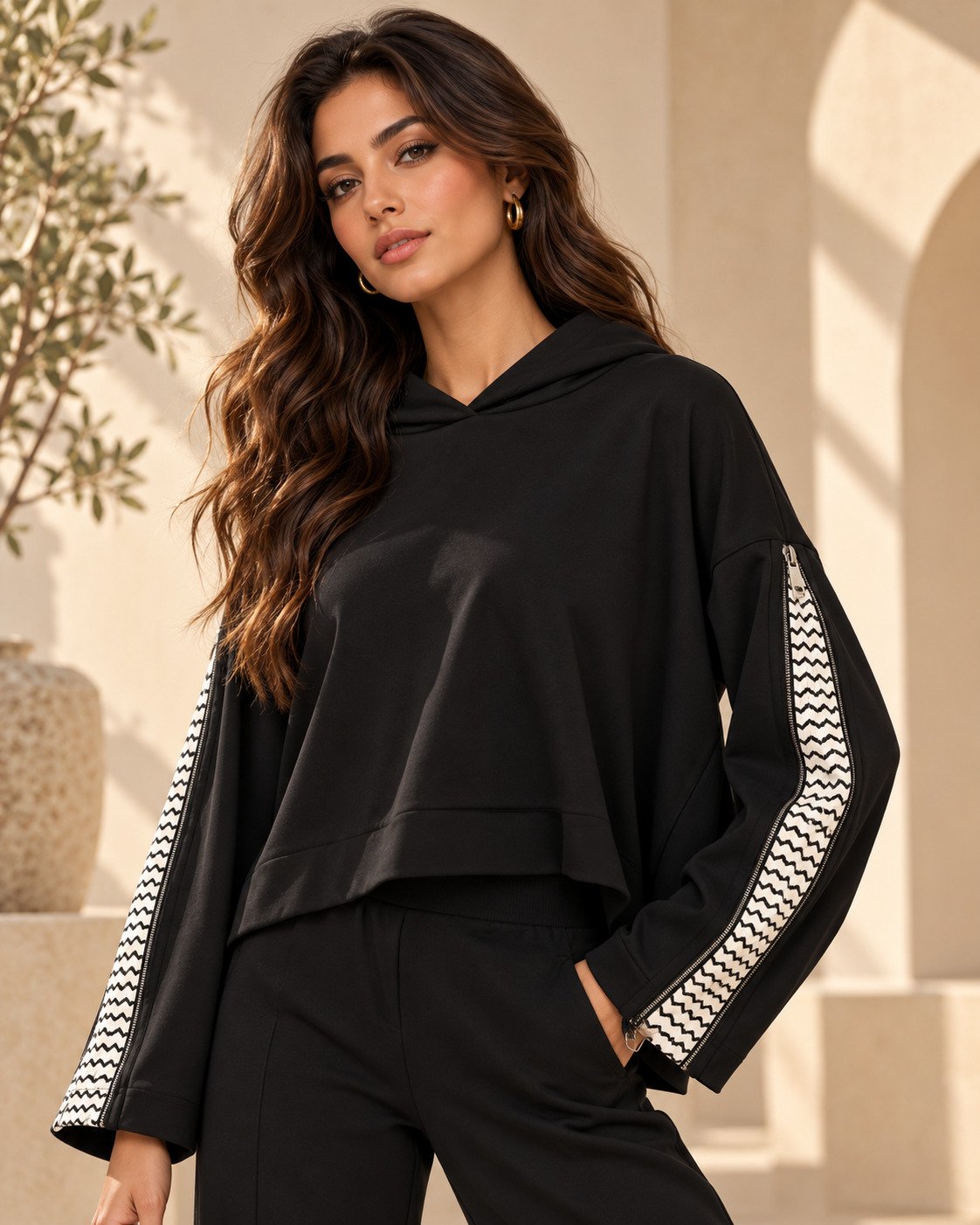 Palestinian Keffiyeh Hooded Top