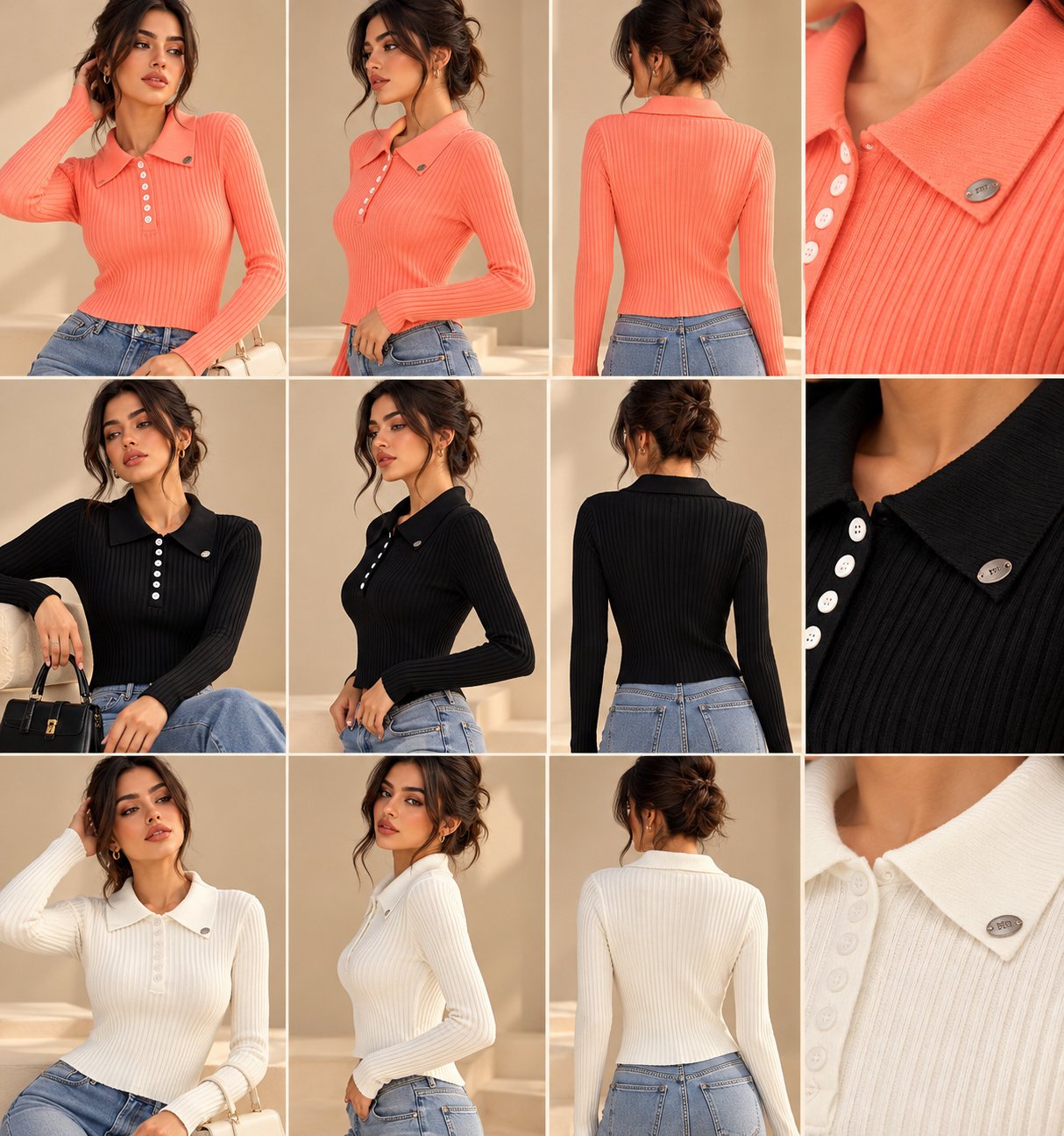Elara Ribbed Knit Top - Image 2