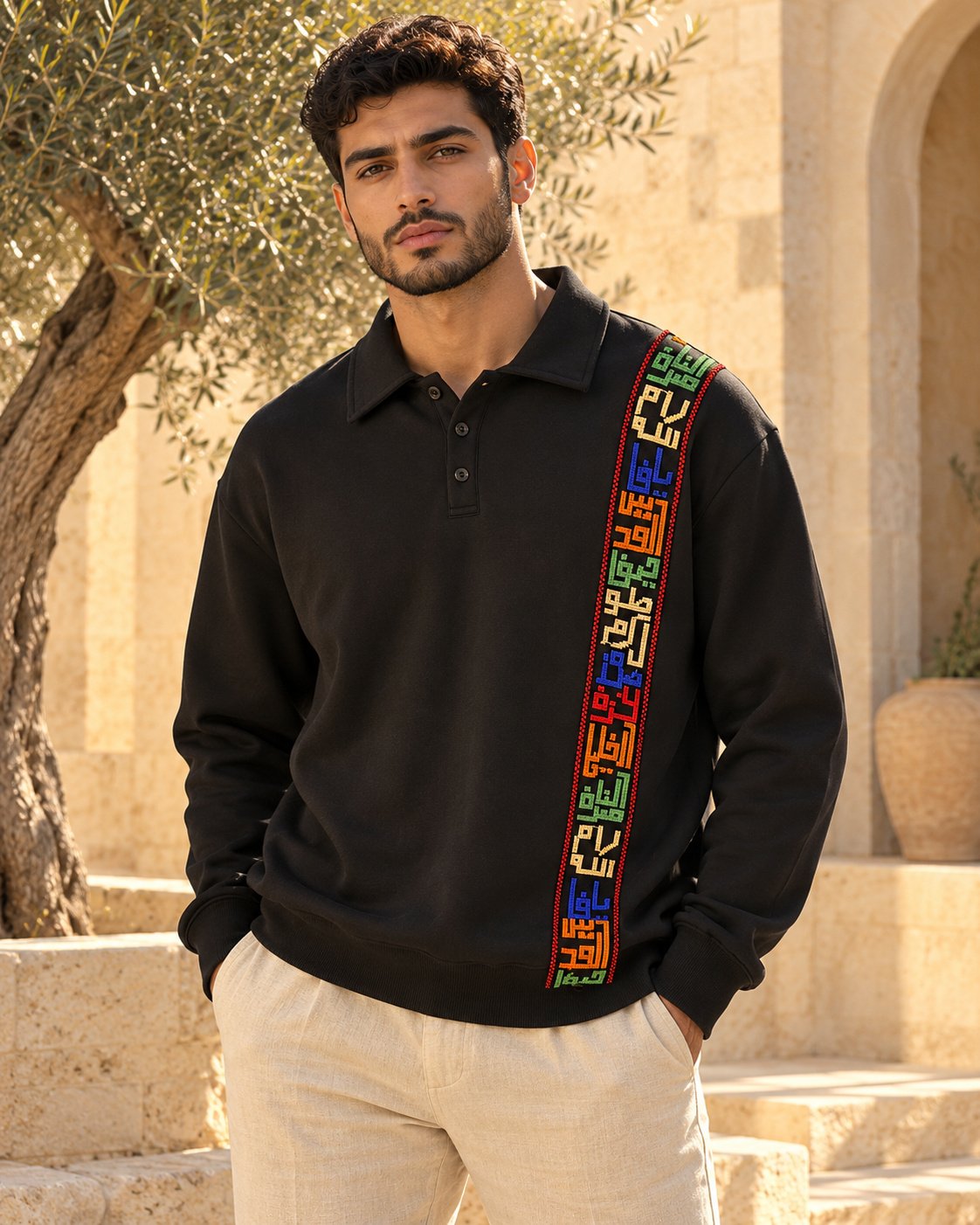 Palestinian Tatreez Heritage citys Sweatshirt
