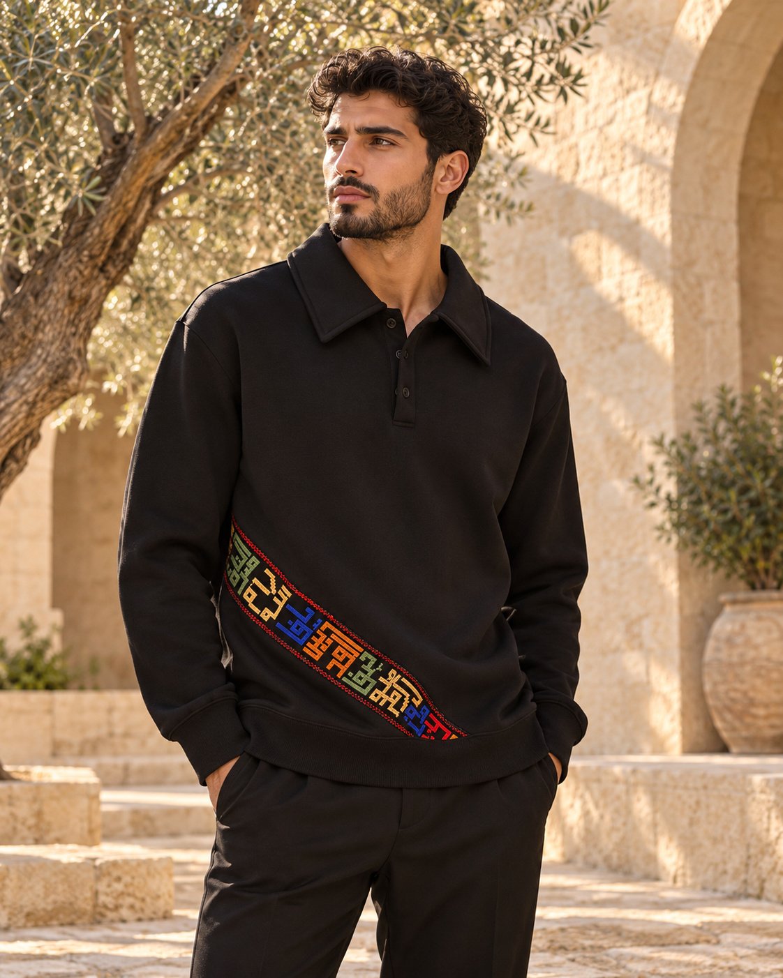 Palestinian Tatreez Heritage citys Sweatshirt