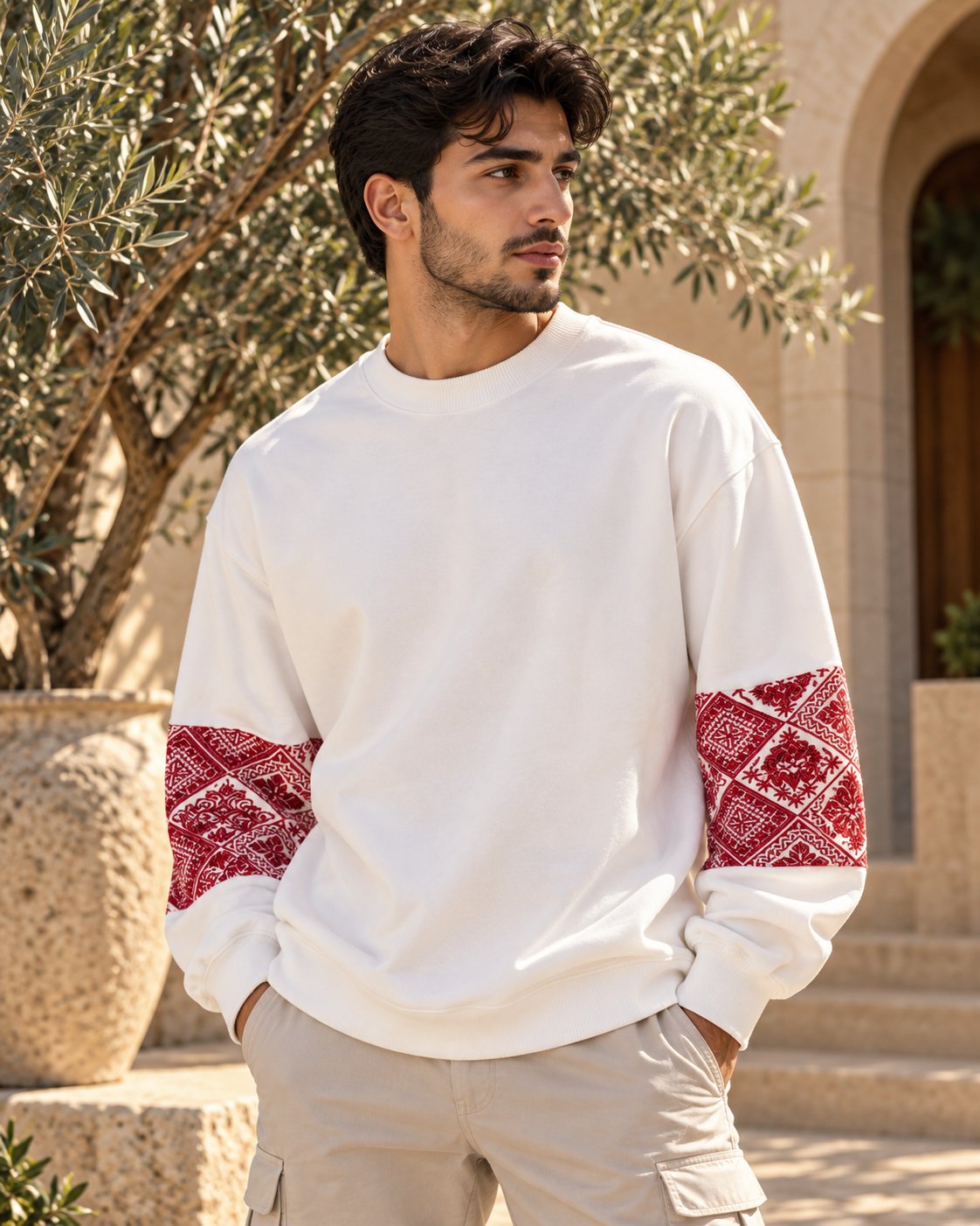 Unisex Palestinian Tatreez Sweatshirt – Heritage Collection