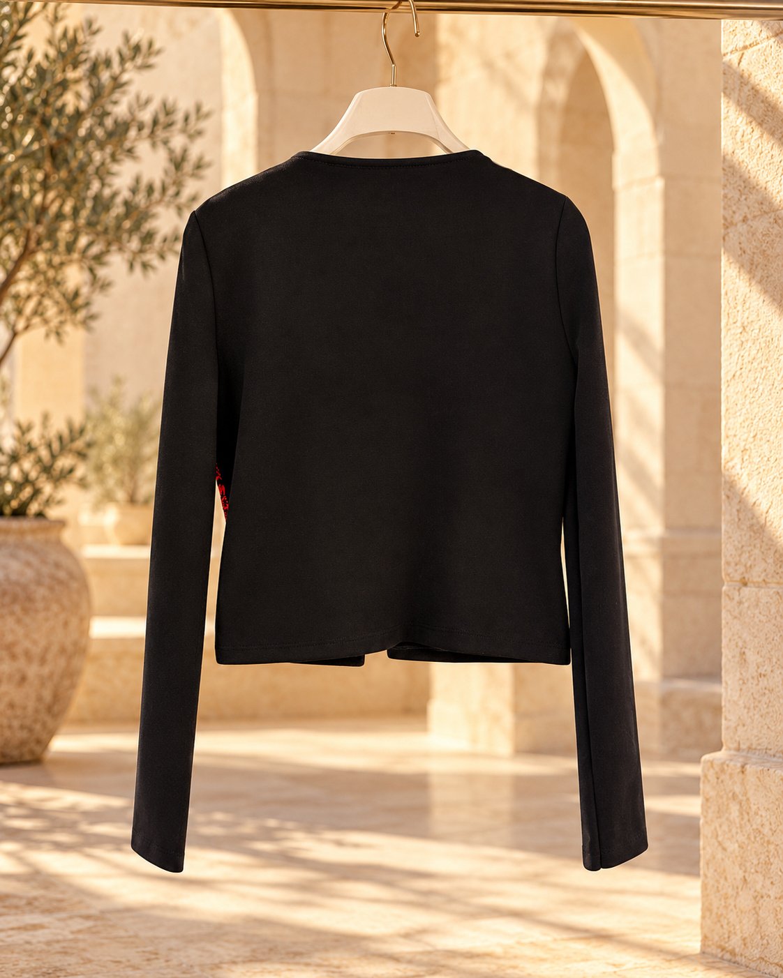 Ramallah Heritage Red Tatreez Jacket - Image 2