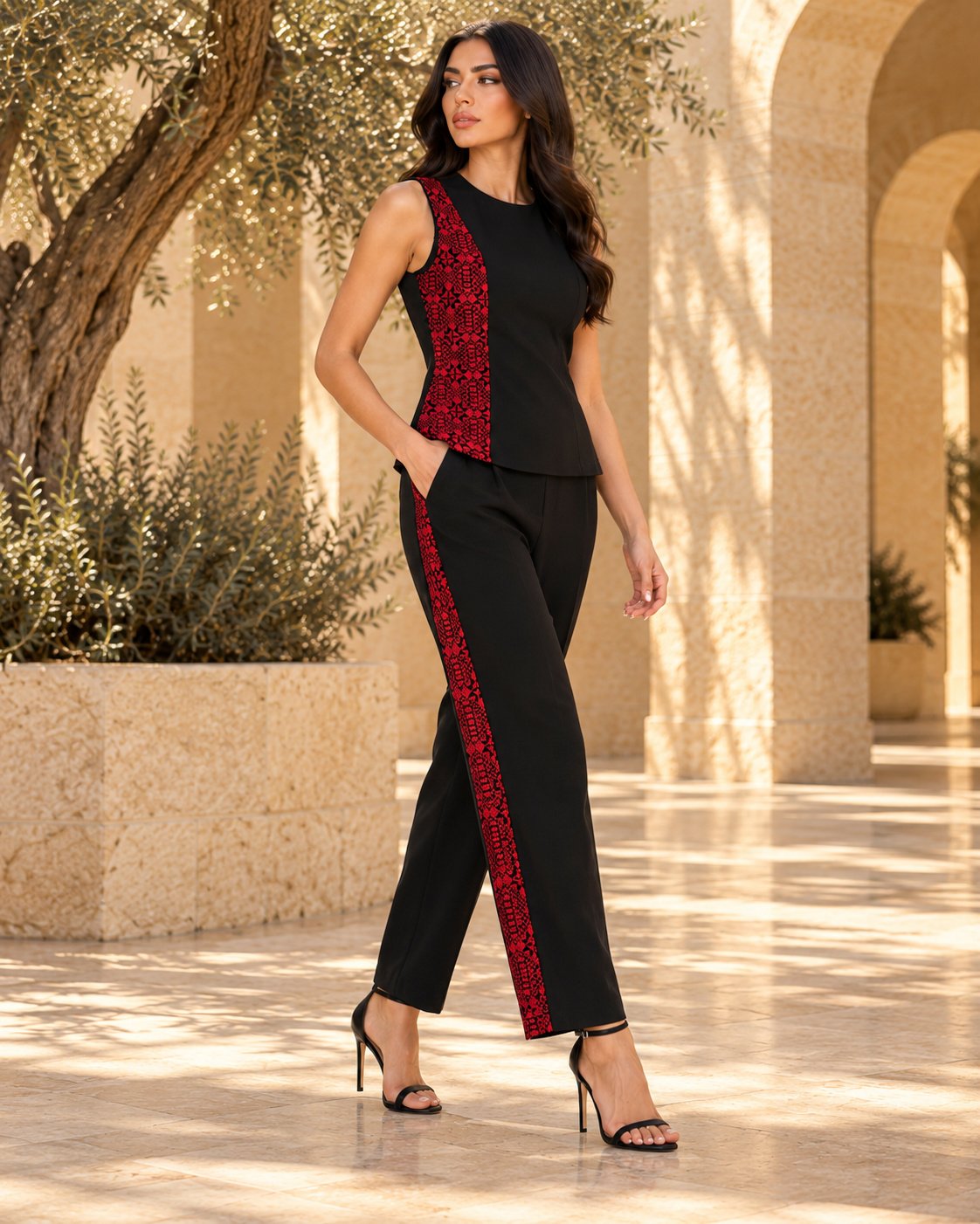 Jaffa Heritage – Tatreez Two-Piece Set - Image 2
